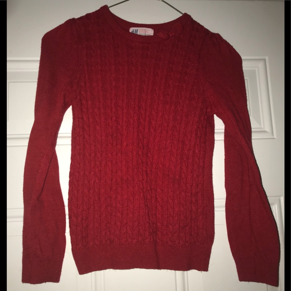 H&M Red Cardigan Sweater